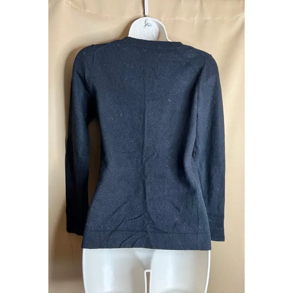 J. Crew Mercantile Black Crew Neck Sweater XS